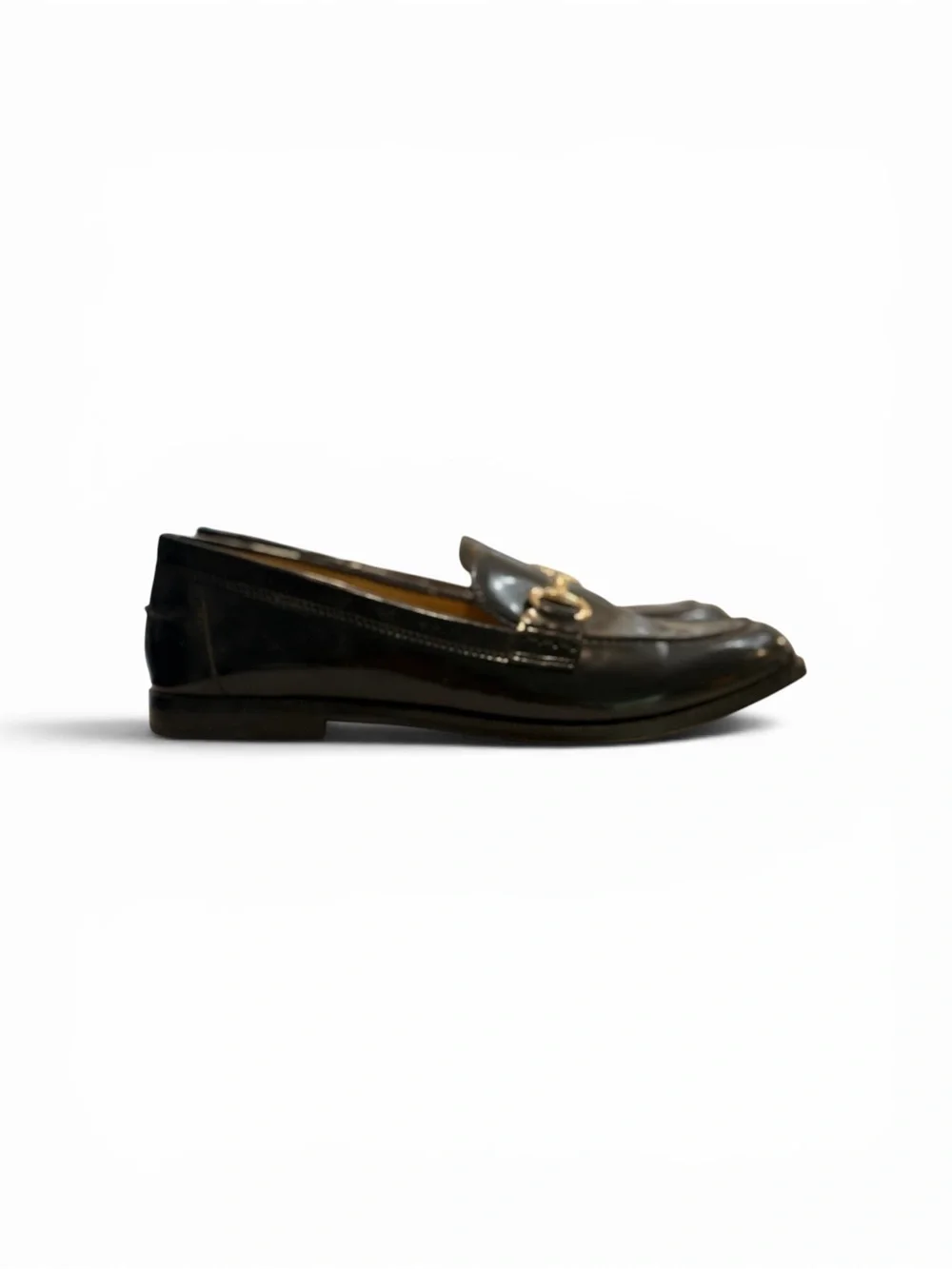 J. Crew Black Patent Leather Horsebit Loafers